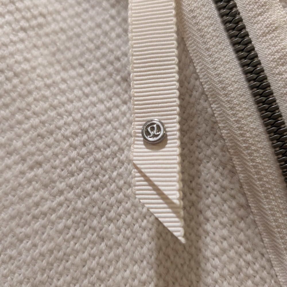 Lululemon asymmetrical zip poncho in cream,one size. - Picture 2 of 9